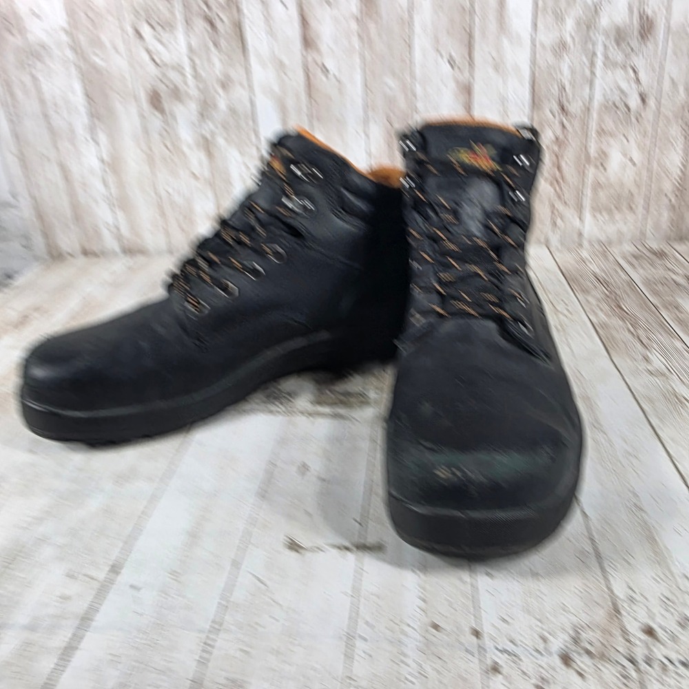 Thorogood Men's Black Leather Waterproof Work Boots Size 9.5 Wide - Picture 5 of 8